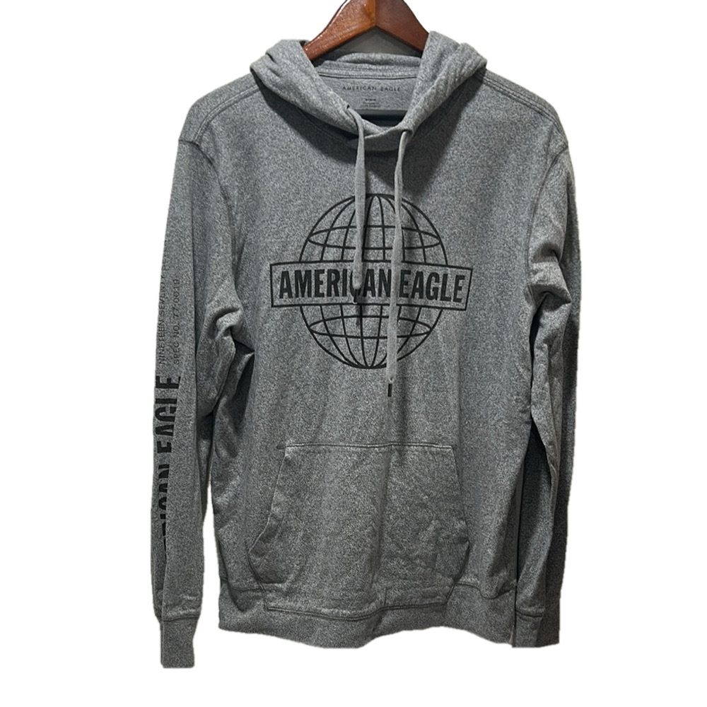 American Eagle Gray Hoodie for Men size M GUC